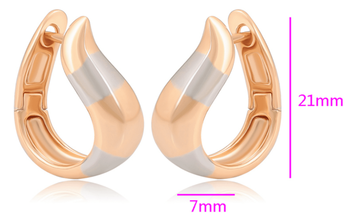 Ohrringe Creole vergoldet versilbert 21mm 7mm