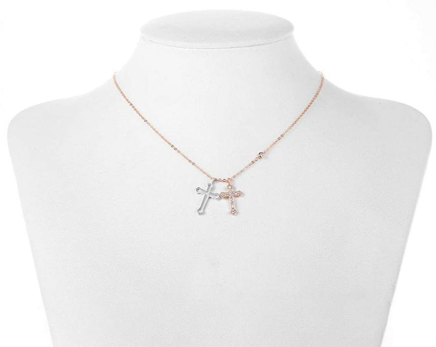 Kette Kreuz 24k. vergoldet 925er versilbert