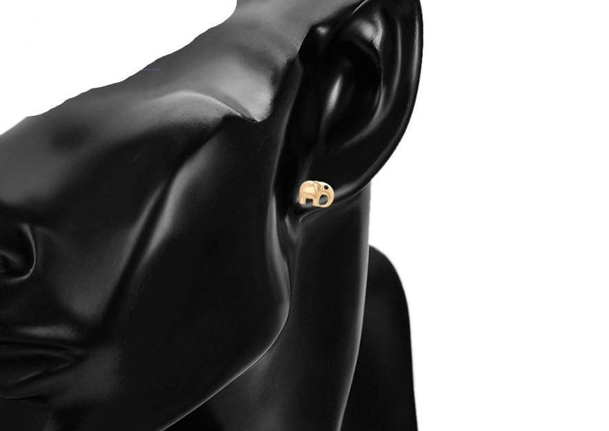 Ohrring Stecker Elefant 585er vergoldet