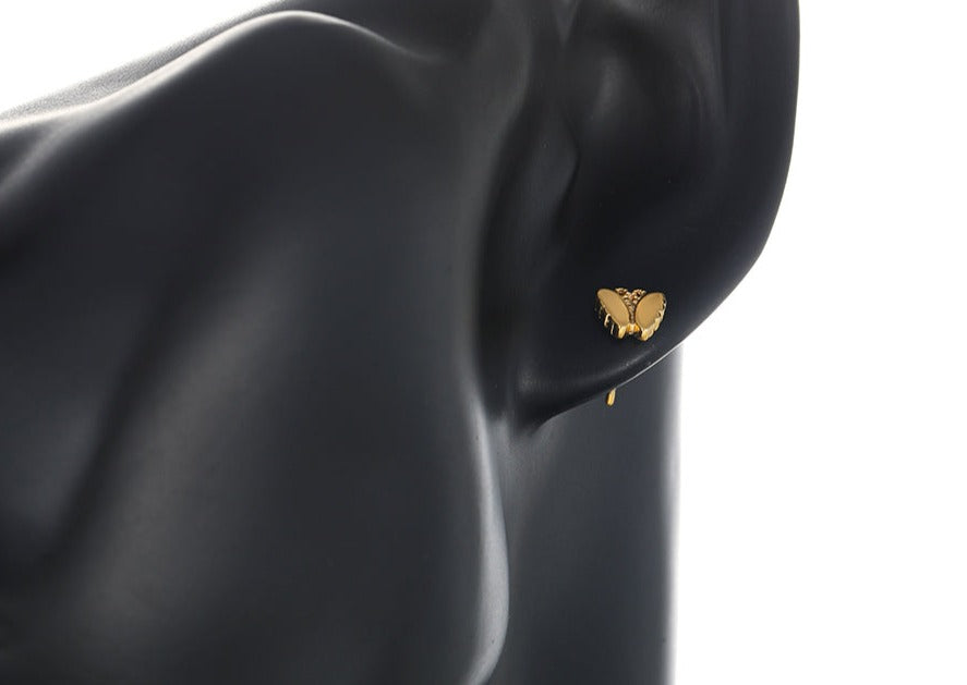 Ohrring Stecker Schmetterling 585er vergoldet