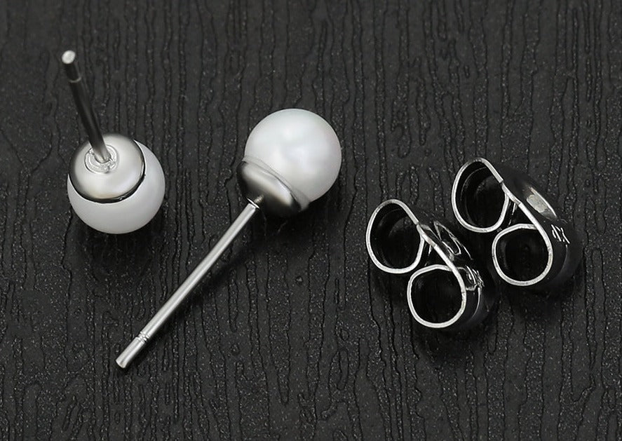 Ohrringe Perlen-Stecker Alexa aus Edelstahl 5mm Durchmesser