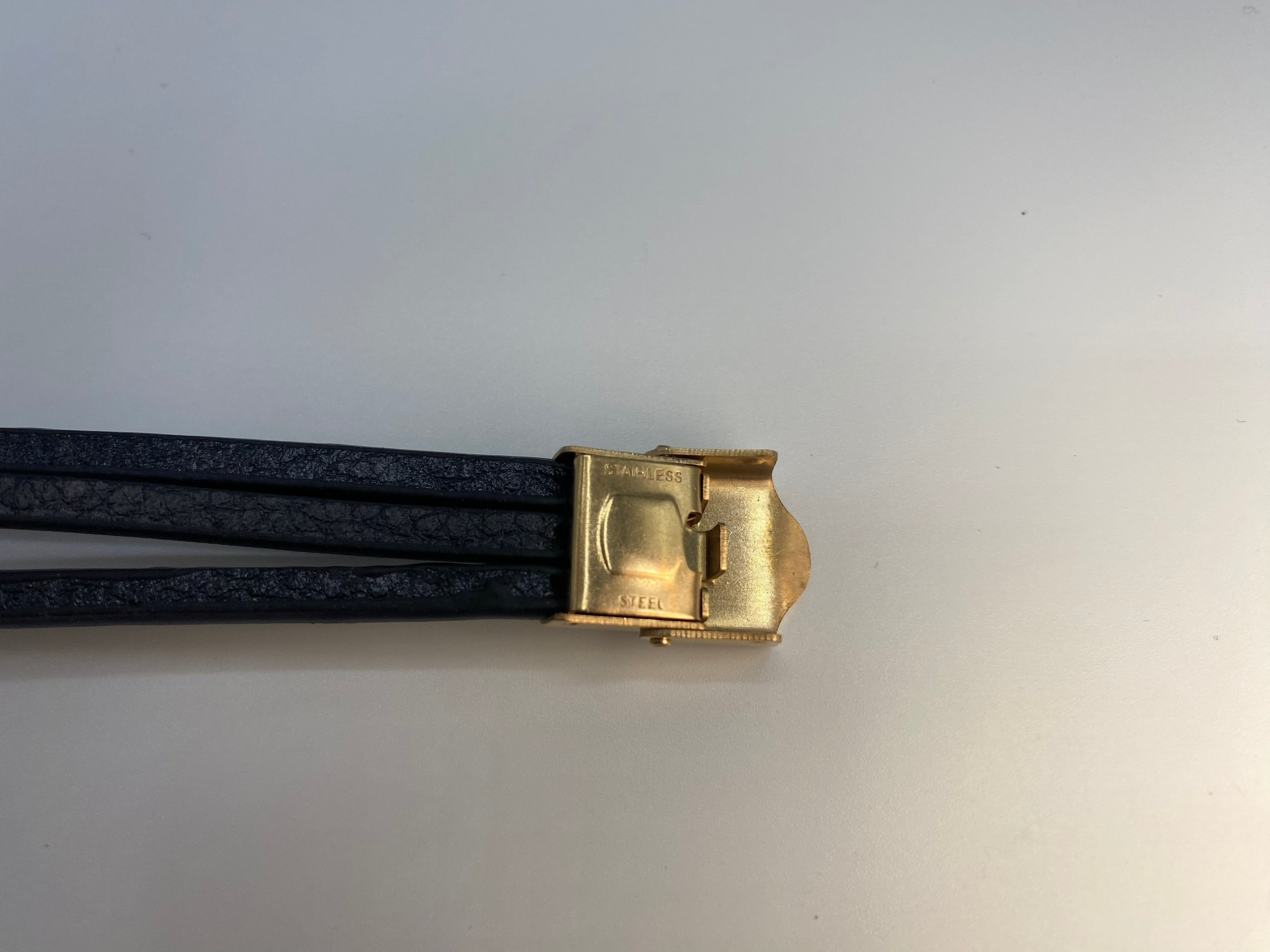 Echt-Leder-Armband Infinity vergoldet