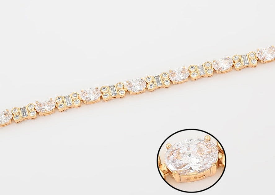 Armkette Diamant 24k. vergoldet
