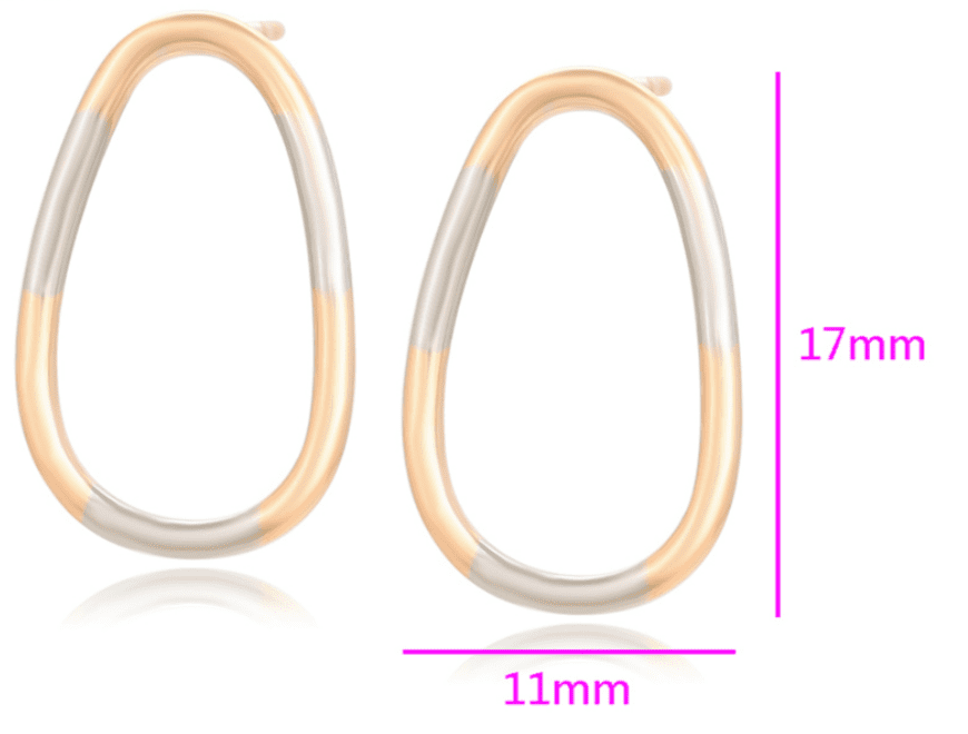 Ohrringe Stecker vergoldet versilbert 17mm 11mm